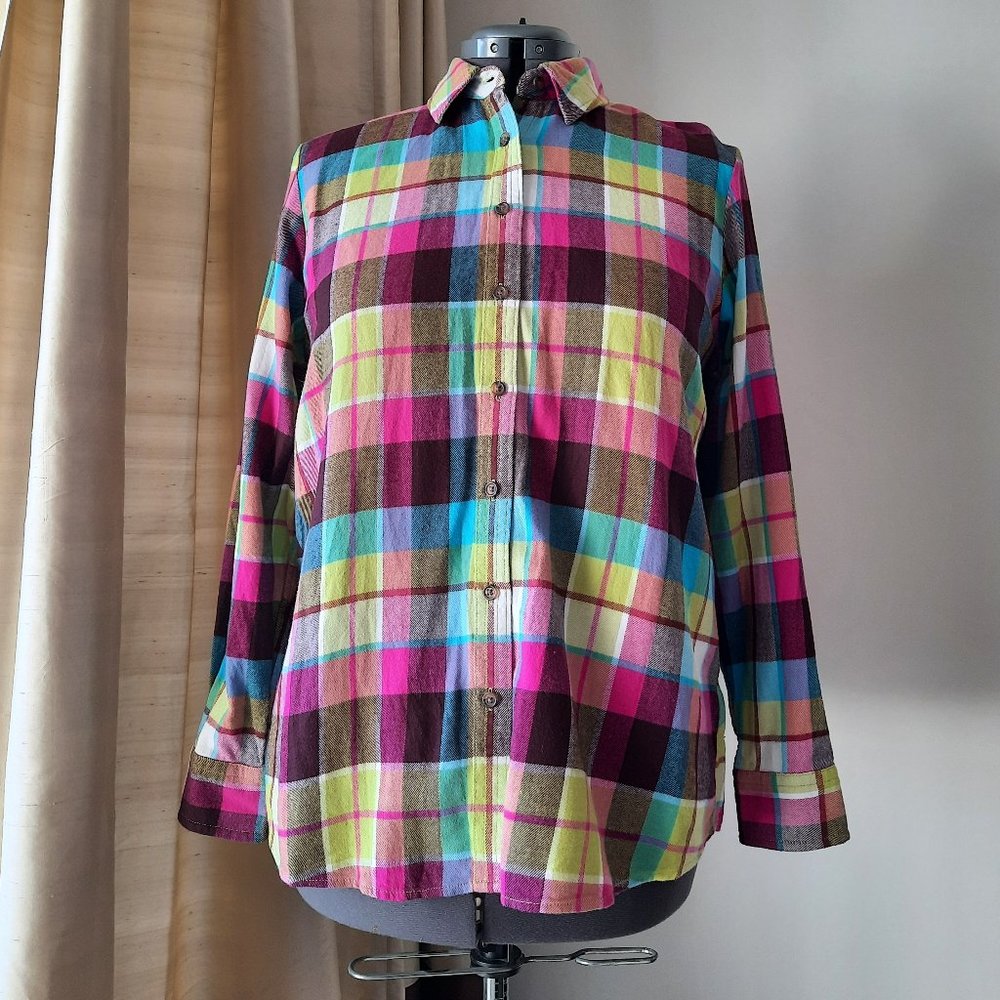 Lands End Pink Flannel